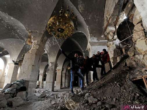 مسجدی تخریب شده در حلب؛ ۳۱ ژانویه ۲۰۱۷
