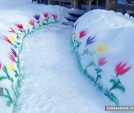وقتی همسایه تان از طولانی شدن زمستان خسته می شود، این شکلی انتظارش را برای فصل بهار نشان می دهد
