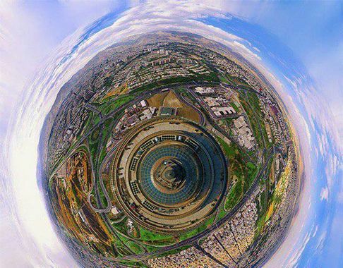اولین عکس کروی از تهران از بالای برج میلاد