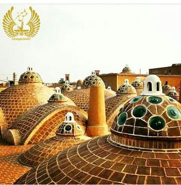 سقف زیبای حمام امیر احمد،کاشان