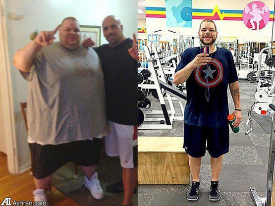 تصاویر: مردی پس از 180 کیلو کاهش وزن