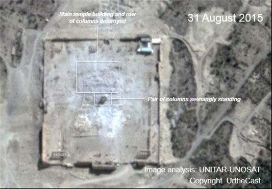تصویر ماهواره ای از جنایت داعش + عکس