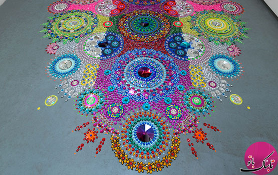 خلق فرش های زیبا و خیره کننده با سنگ های کریستالی