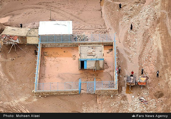عکس هوایی از مناطق سیل‌زده‌ی لرستان