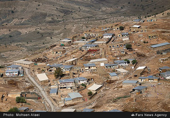 عکس هوایی از مناطق سیل‌زده‌ی لرستان