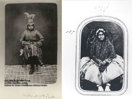 تصویری از تعزیه‌خوان زن دربار ناصرالدین شاه قاجار