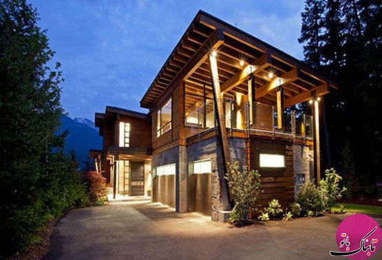 نمایی از خانه های چوبی مدرن و زیبا
