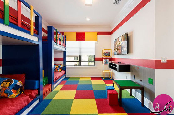 میهمانی رنگ‌ها در اتاق کودکان
