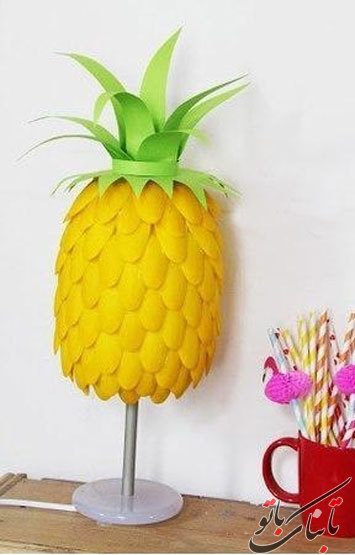 آموزش تصویری ساخت آباژور به شکل آناناس