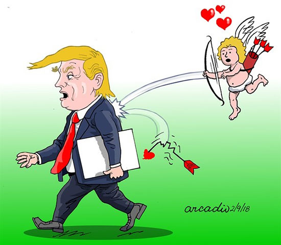 کاریکاتور: ولنتاین آقای ترامپ