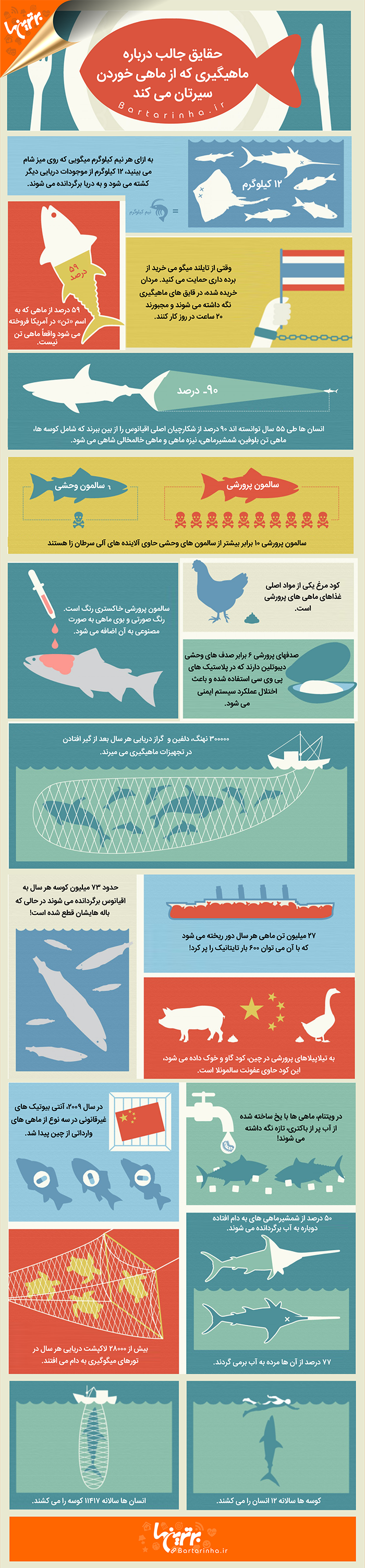 اینفوگرافی: حقایق جالب درباره ماهیگیری