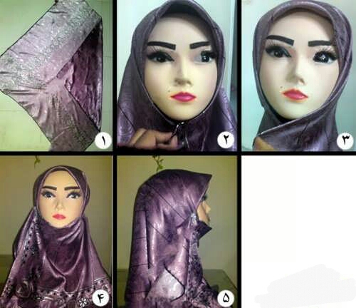 عکس های مدل بستن روسری لبنانی