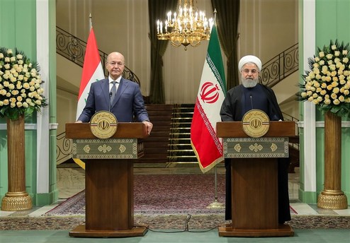 عکسی از رؤسای جمهور و وزرای خارجه ایران و عراق