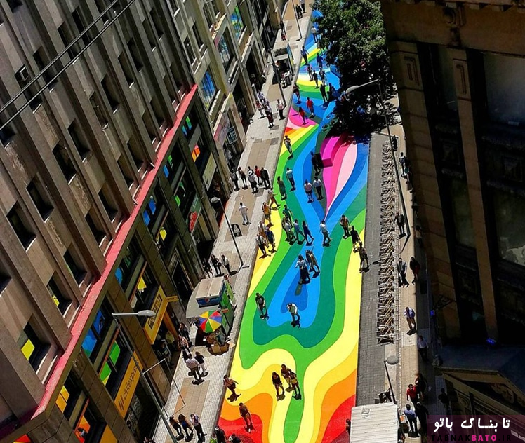 تبدیل شلوغ‌ترین خیابان سانتیاگو به گردشگاهی عجیب!