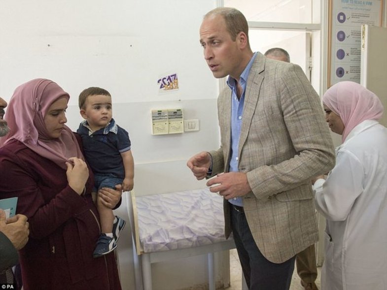 بازدید شاهزاده ویلیام از اردوگاه فلسطینیان +تصاویر
