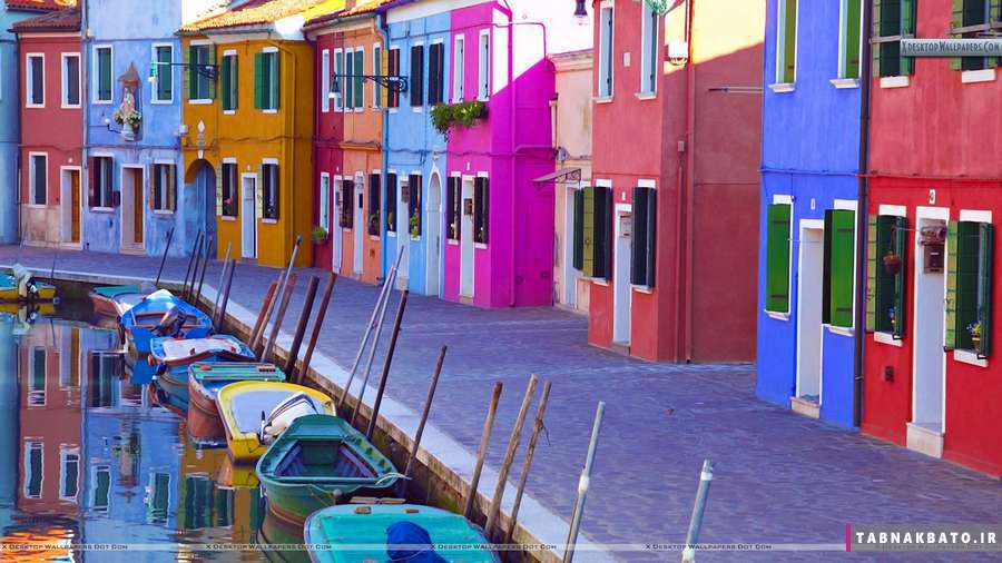 جزیره بورانو ایتالیا؛ تابلویی از رنگ های هیجان انگیز