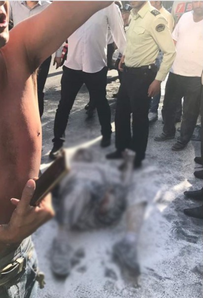 شهردار تهران در حادثه خودسوزی امروزحضور داشت؟ +تصاویر