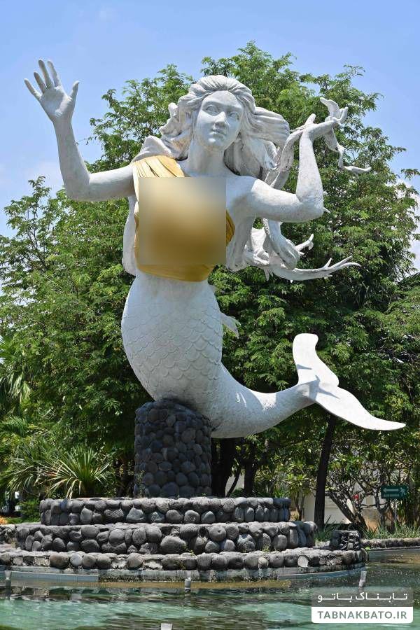اقدام عجیب مسئولان اندونزی با مجسمه های پری دریایی