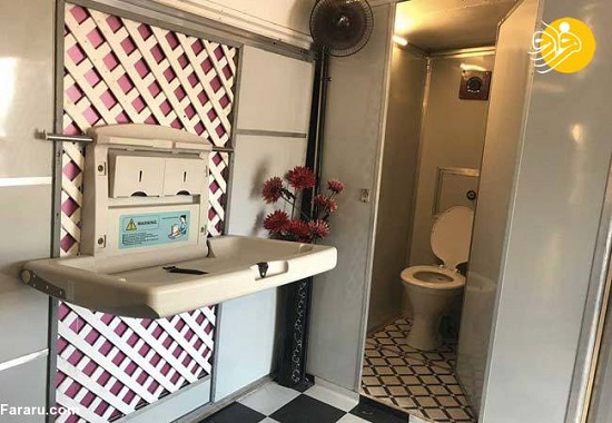 تبدیل اتوبوس به توالت زنان+عکس