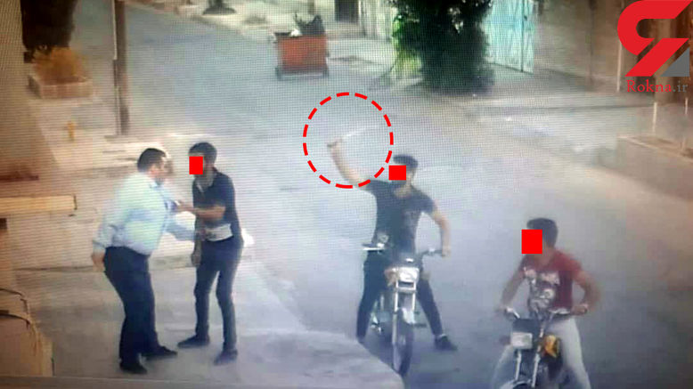 عکس وحشتناک از لحظه حمله زورگیر قمه کش در اهواز