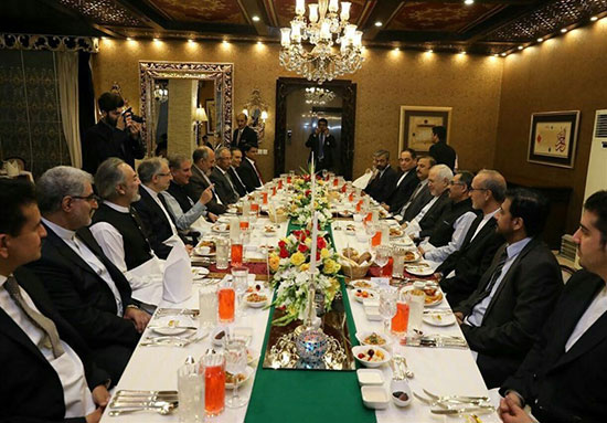 ظریف در ضیافت افطاری وزیر امور خارجه پاکستان+عکس