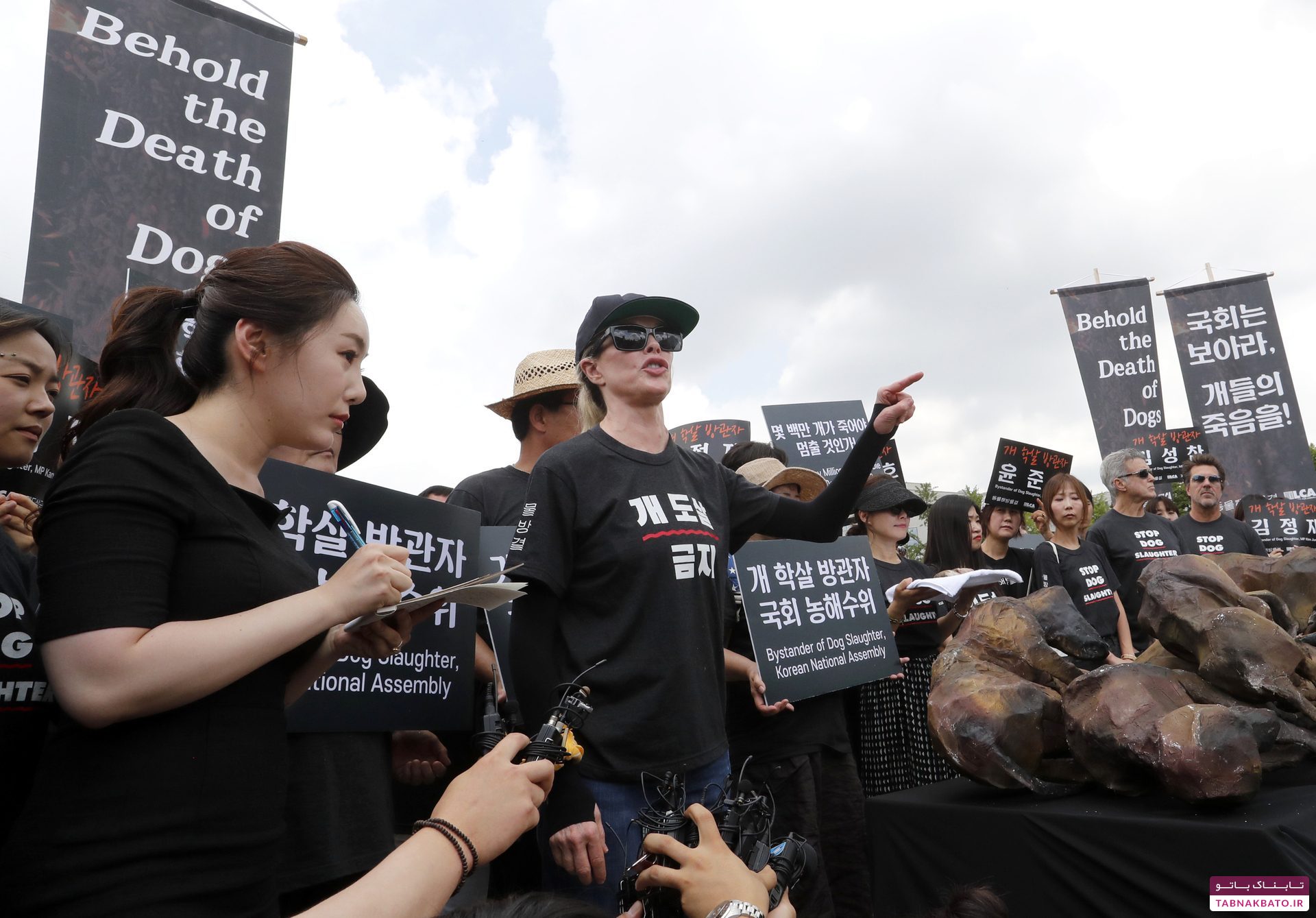 تظاهرات بازیگر آمریکایی علیه غذای کره‌ای