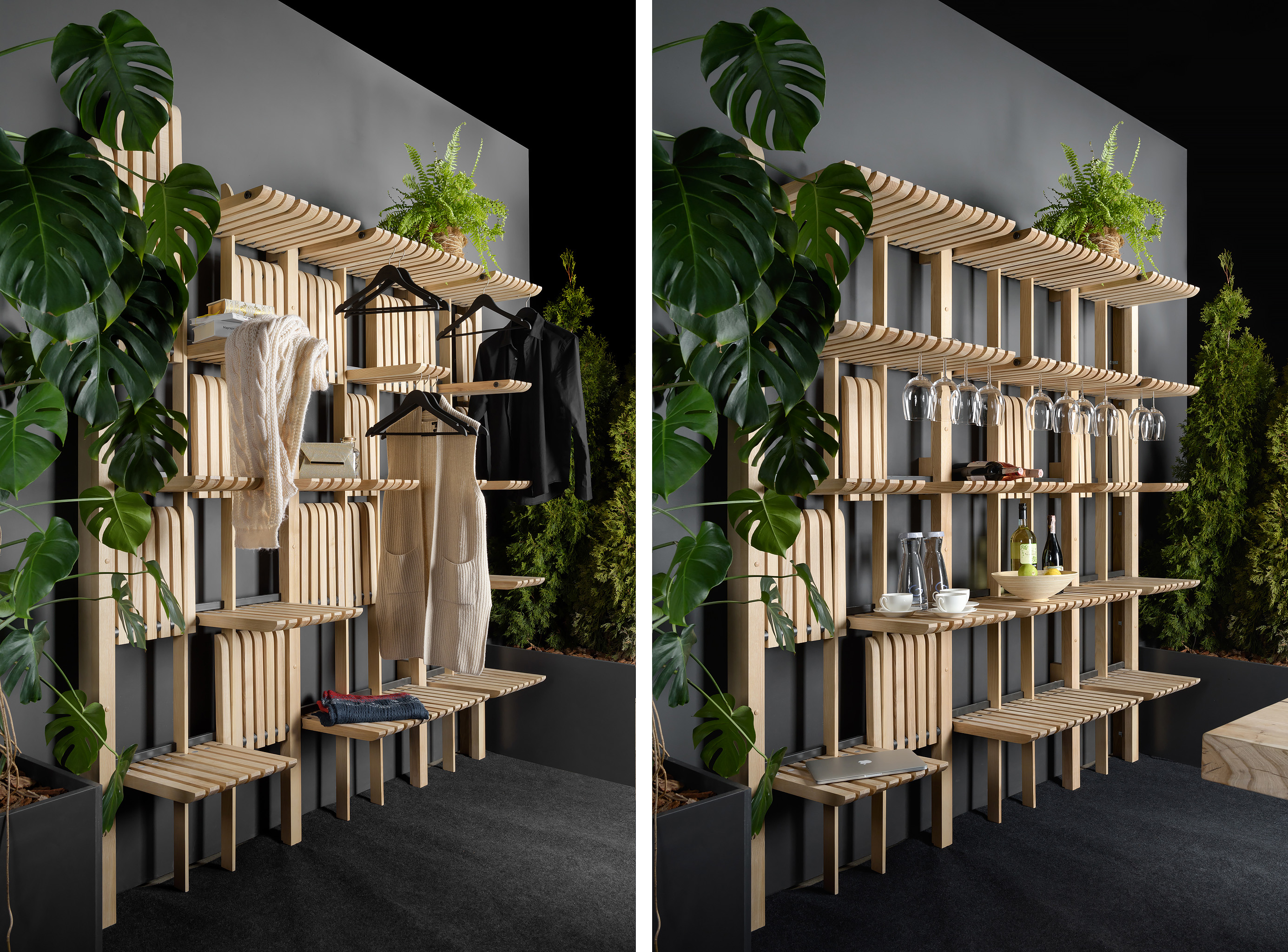 ایده طراحی قفسه های دیواری، چوبی و مدرن