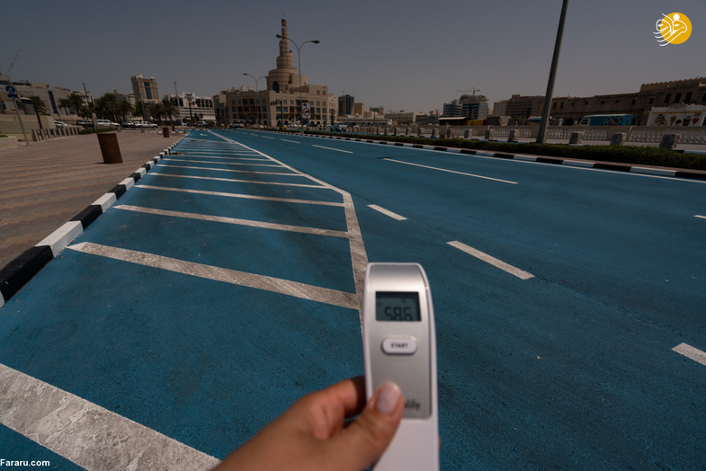 خیابان‌های آبی در قطر +تصاویر