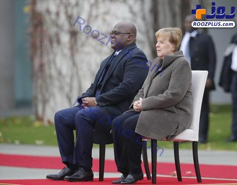 مراسم استقبال نشسته صدراعظم آلمان از رئیس جمهوری کنگو +عکس