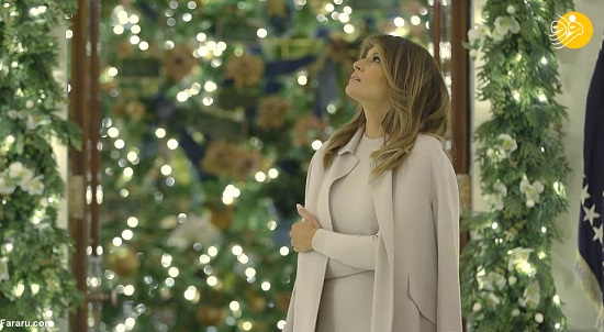 رونمایی ملانیا ترامپ از تزئینات کریسمس کاخ سفید