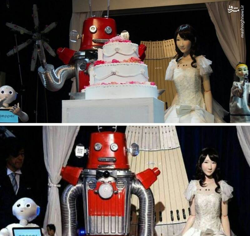 ازدواج جنجالی دو روبات در ژاپن +عکس