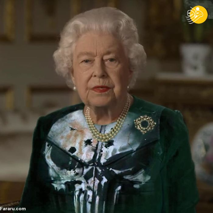 شوخی با لباس ملکه انگلیس!