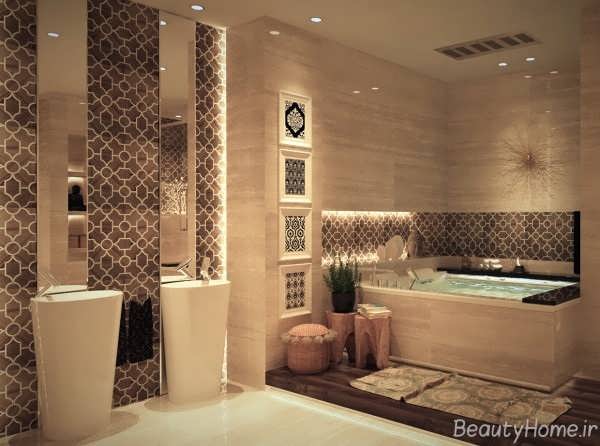 تصاویر دکوراسیون حمام های لوکس و مدرن با طراحی های فوق العاده