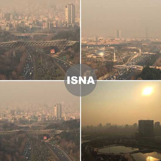 آلودگی هوای تهران از فراز بام استانداری