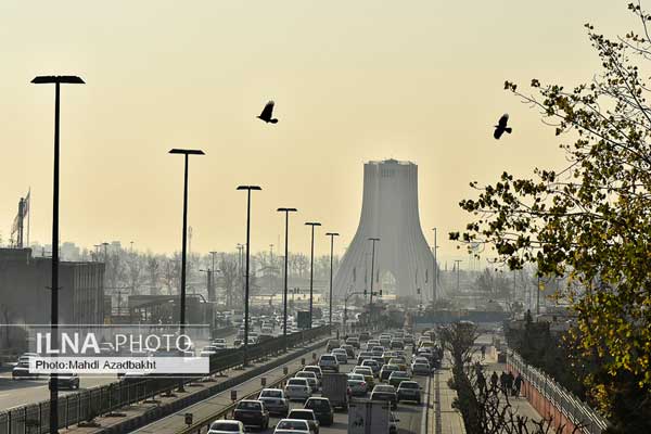 تصاویری از تشدید آلودگی هوای تهران
