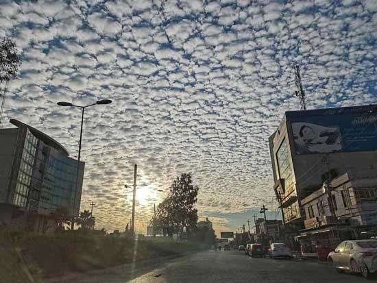 آرایش جالب ابر‌ها در آسمان کردستان عراق +عکس