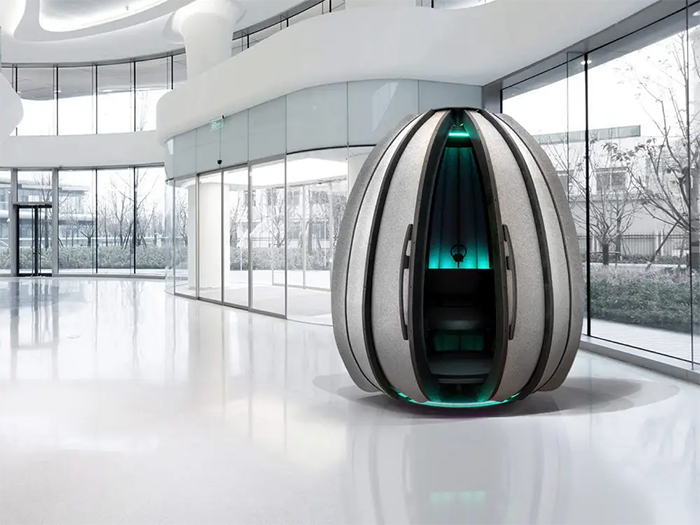 این اتاقک تخم‌مرغی ۲۵ هزار دلاری به شما در محل کار آرامش می‌دهد