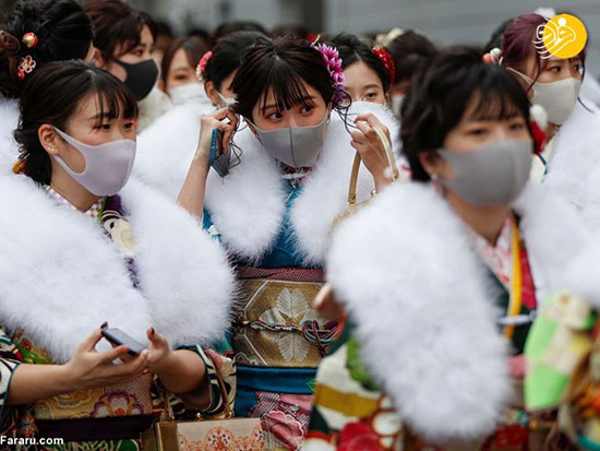 دختران ژاپنی در جشن رسیدن به سن قانونی+عکس