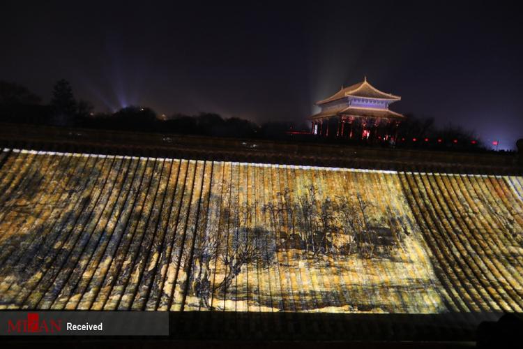 نمایش نور در موزه قصر در پکن