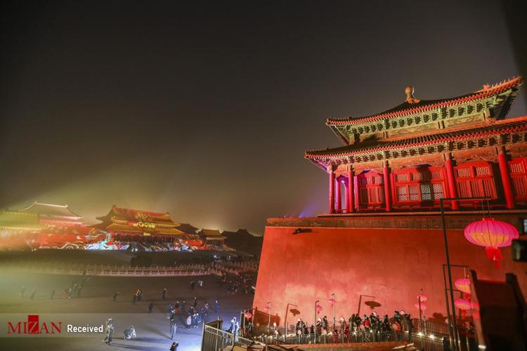 نمایش نور در موزه قصر در پکن