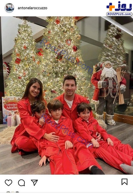 لباس کریسمس لیونل مسی و خانواده +عکس