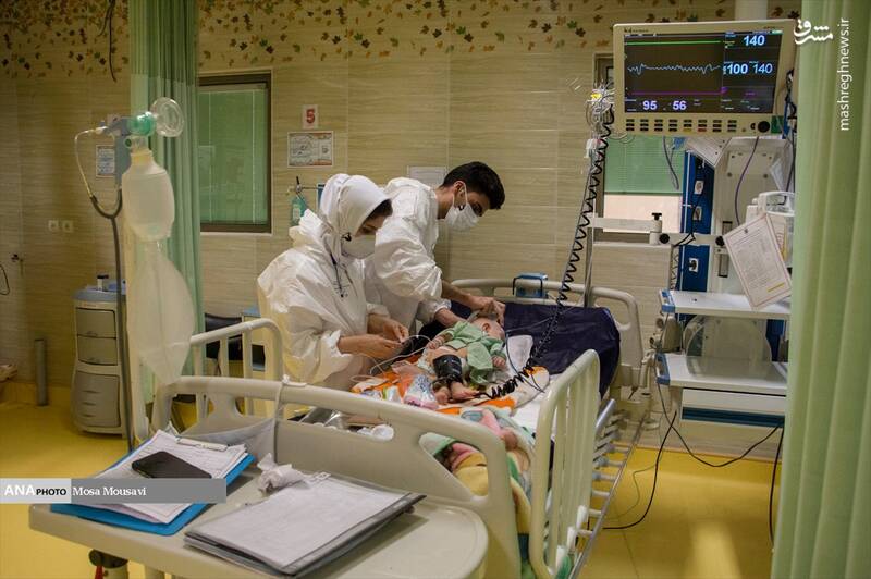 وضعیت کرونا در بیمارستان کودکان ابوذر اهواز+عکس