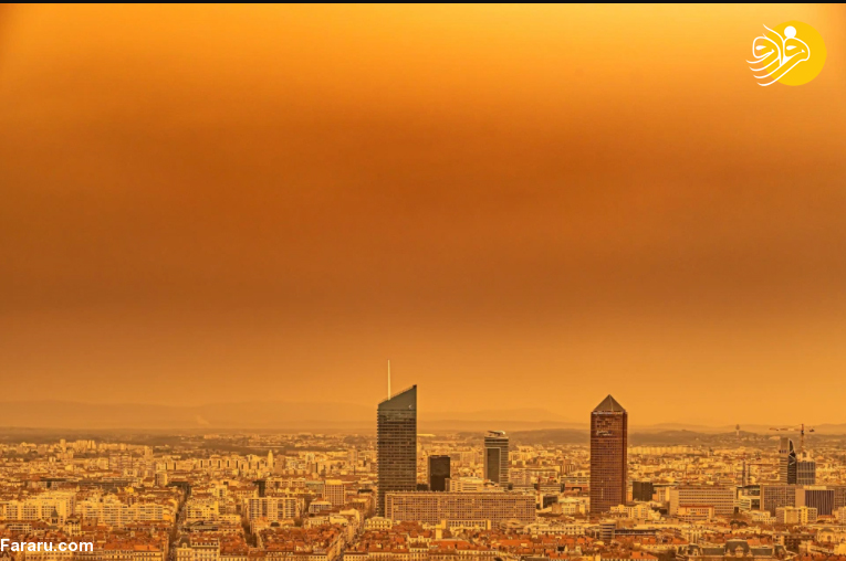 آسمان اروپا نارنجی شد + عکس