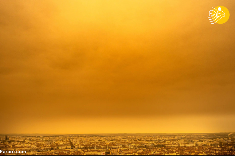 آسمان اروپا نارنجی شد + عکس