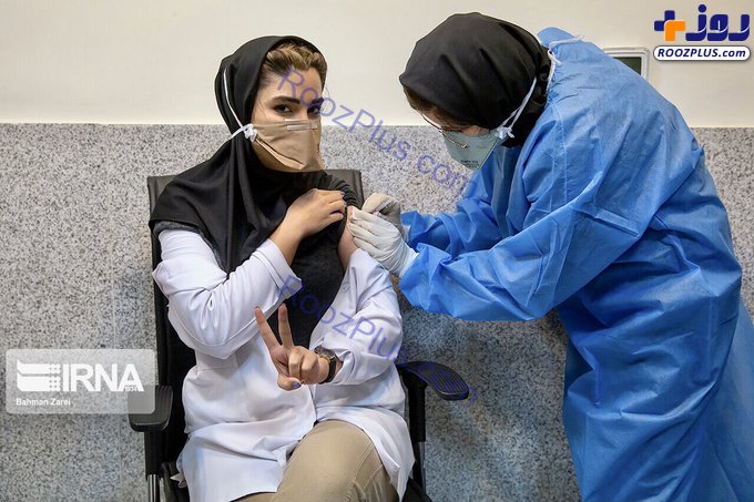 چهره متفاوت پرستار ایرانی بعد از تزریق واکسن روسی+عکس