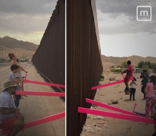 الاکلنگ بازی بین مرز آمریکا و مکزیک+عکس