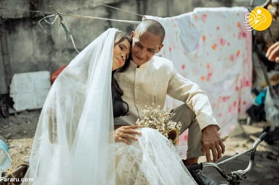 جشن عروسی زوج بی‌خانمان پس از ۲۴سال+عکس