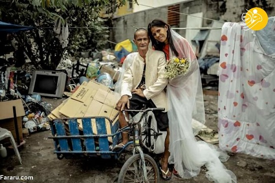 جشن عروسی زوج بی‌خانمان پس از ۲۴سال+عکس