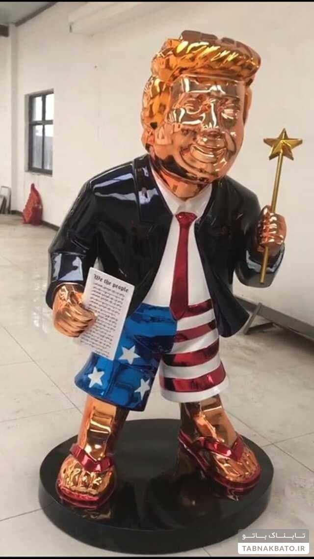 ساخت مجسمه طلایی ترامپ در تقدیر از وی