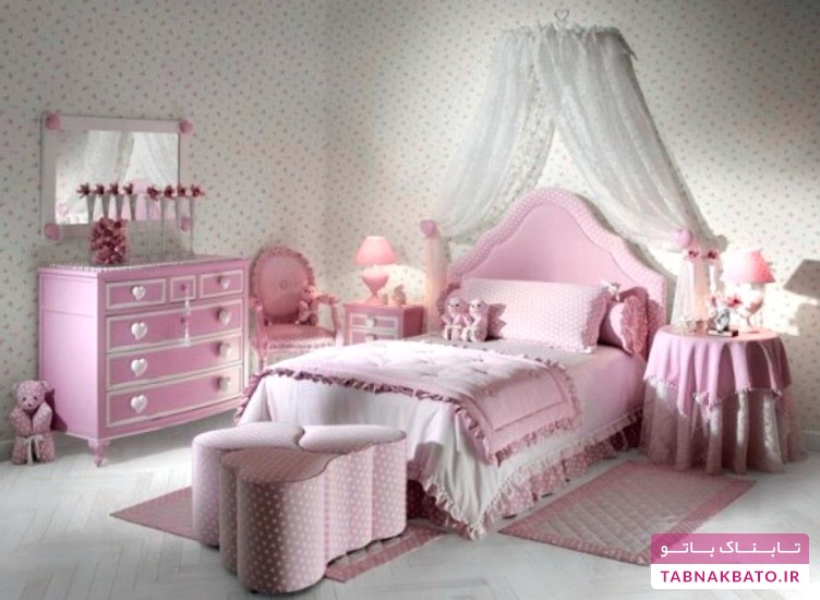 ترکیبی از تنوع و زیبایی در چیدمان اتاق خواب دخترانه